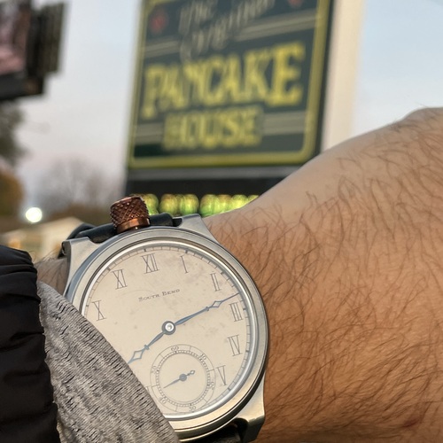 South Bend Watch Company Model 1 1920 Grade 429 At the pancake house