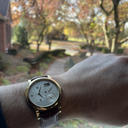 A. Lange & Söhne Lange 1 Yellow Gold Fall background