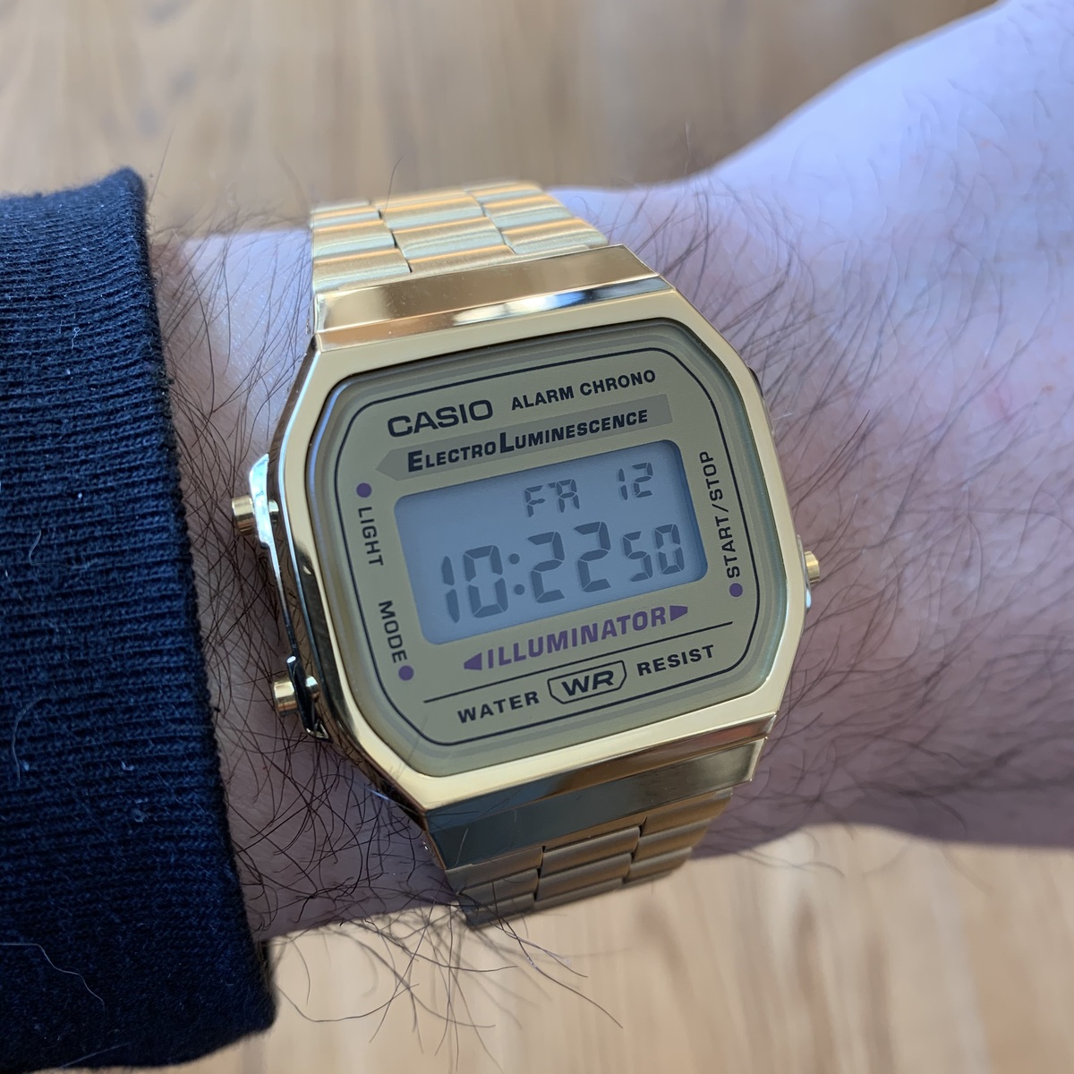 Casio A168WG-9WDF Vintage Gold Front